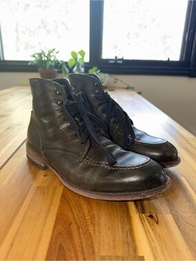 Freebird Benning - Men's Olive Leather Lace-Up Boots